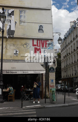 Paris. Graffiti artists and their work in Paris France.
