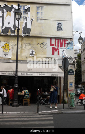 Paris. Graffiti artists and their work in Paris France.