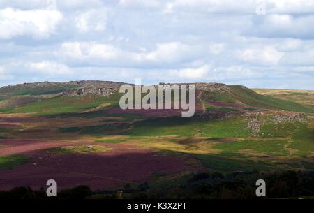 view of carl wark peak district landscape derbyshire Stock Photo