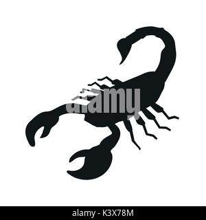Scorpion icon, Scorpion silhouette seafood shop label, isolated vector sign symbol. Stock Vector
