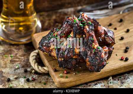 BBQ chicken wings Stock Photo