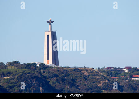 Sanctuary of Christ the King in Lisbon, the capital and the largest city of Portugal in the Alfama District on the Atlantic coast in Western Europe Stock Photo