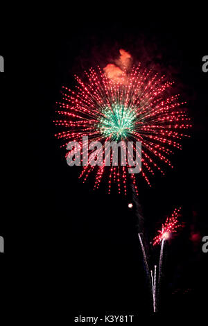 Beautiful Fourth of July fireworks glowing over Lake Coeur d'Alene in ...