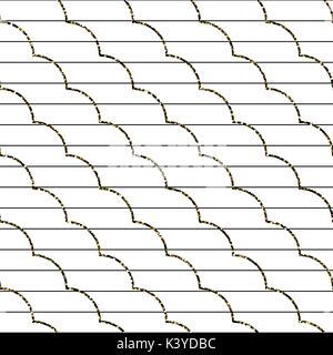 Abstract frill line diagonal vector pattern. Stock Vector