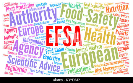 EFSA, European Food Safety Authority word cloud Stock Photo