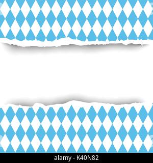 Bavaria Flag Ripped Paper Seamless Pattern Background Decoration Copy Space Concept Stock Vector