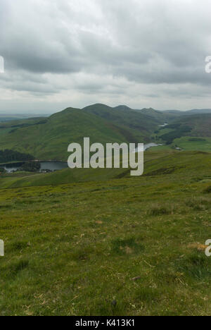 Castlelaw Hill, Turnhouse Hill, Carnethy Hill and Scald Law from Allermuir Hill, Pentland Hills, in The Pentland Hills Region Stock Photo