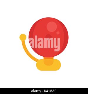 Vector flat style illustration of school ring. Icon for web. Isolated on white background. Stock Vector