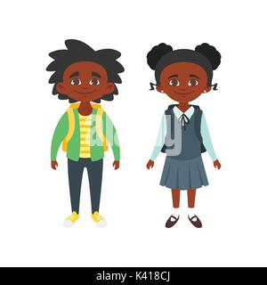 Back to school. Cute Afro-American girl with books in casual clothes ...