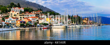 Beautiful Agia Efimia village,Kefalonia island,Greece. Stock Photo