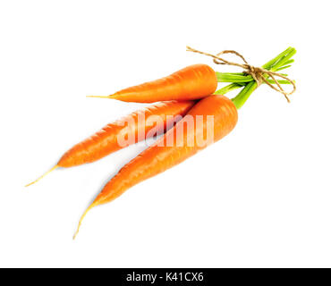 Freshly washed and washed carrots on a white background Stock Photo