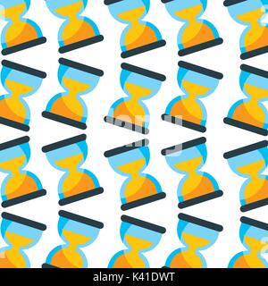 business sand clock seamless pattern design Stock Vector