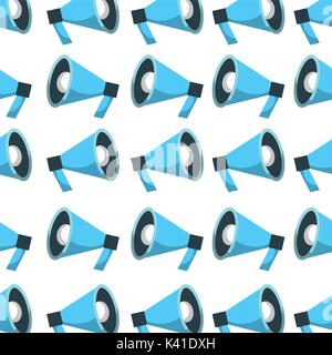 megaphone advertising marketing speaker seamless pattern design Stock Vector