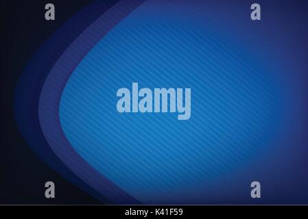 Abstract deep blue background curve and overlap layer with basic simply geometry vector illustration Stock Vector