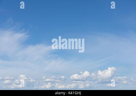 Cloud formations with white clouds and blue sky and a lot of copy space Stock Photo