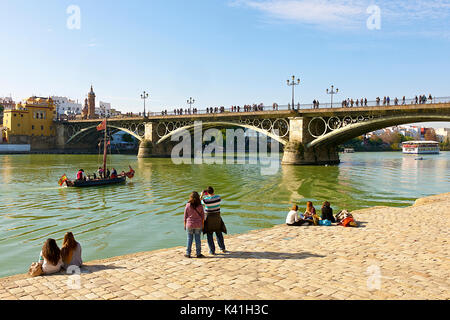 Isabel II Bridge Stock Photo