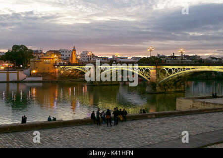 Isabel II Bridge Stock Photo