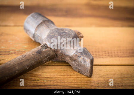 Group of  old oxide vintage tools. Hammers Stock Photo