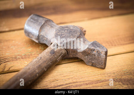 Group of  old oxide vintage tools. Hammers Stock Photo