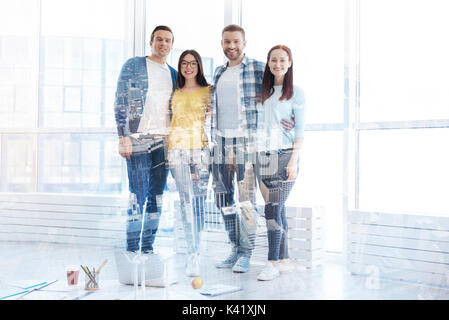 Successful young team standing together Stock Photo