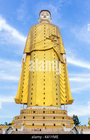 Laykyun Sekkya in Monywa, Myanmar. Bodhi Tataung Standing Buddha is the second tallest statue in the world. Stock Photo