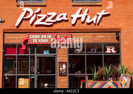 The Pizza Hut restaurant at Riverside in Norwich , Norfolk , England , Britain , Uk Stock Photo
