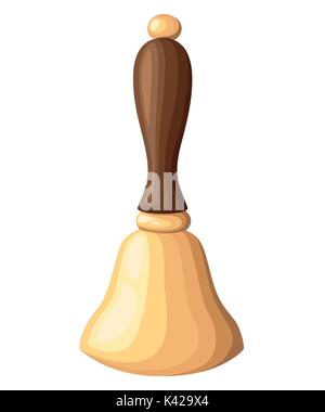 Bell icon flat. Single education icon from the big school, university flat. Web site page and mobile app design Vector illustration Stock Vector