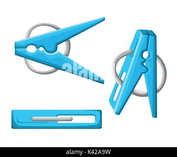 Abstract clothes pin. Icon clothespins. Vector illustration Stock Vector