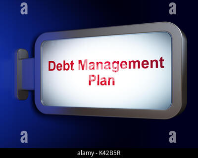 Finance concept: Debt Management Plan on billboard background Stock Photo