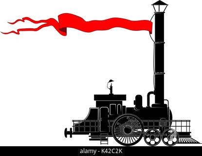 vintage locomotive Stock Vector