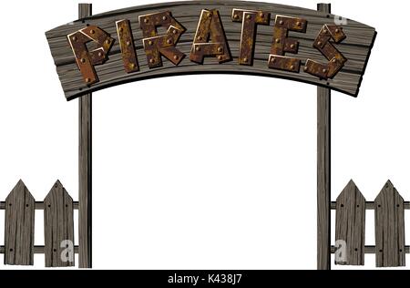 Pirates Gate Stock Vector