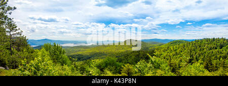 Adirondack mountains New York scenic view panorama from Thomas Mountain in Bolton, Lake George area Warren County New York, USA. Stock Photo