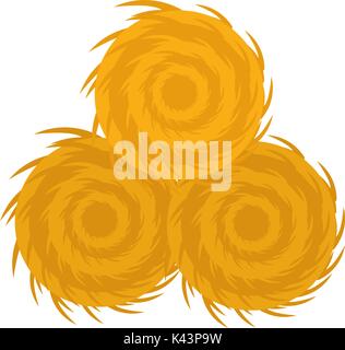 Haystack icon flat style. Isolated on white background. Vector illustration Stock Vector