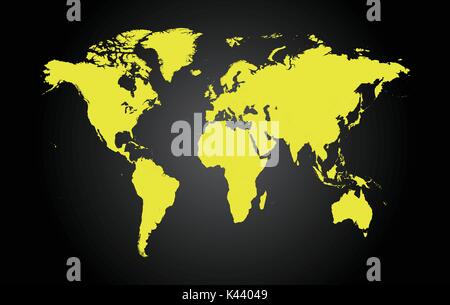 World map yellow color Stock Vector Image & Art - Alamy