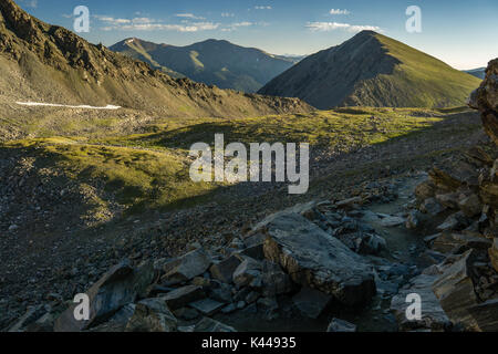 The hike up to Grays and Torreys Peak, two of Colorado's fourteeners.  Near Silver Plume, Colorado. Stock Photo