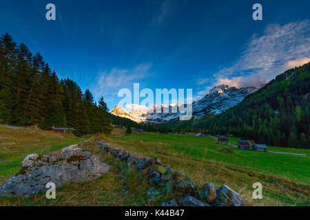 Europe,Italy,Dolomites,Trentino,Fassa valley. San Nicolò valley Stock Photo