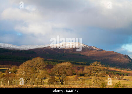 Scotland, Highlands. Driving through Highlands in a winter day from Aberdeen to Glencoe Stock Photo