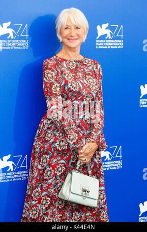 Venice, Italy. 03rd Sep, 2017. Helen Mirren during the 'The Leisure Seeker' photocall at the 74th Venice International Film Festival at the Palazzo del Casino on September 03, 2017 in Venice, Italy Credit: Geisler-Fotopress/Alamy Live News