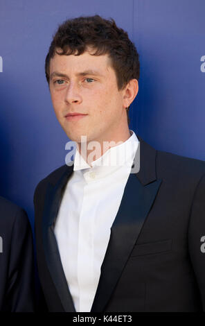 Venice, Italy. 3rd Sep, 2017. Finnegan Oldfield at the premiere of the film Marvin at the 74th Venice Film Festival, Sala Darsena on Sunday 3 September 2017, Venice Lido, Italy. Credit: Doreen Kennedy/Alamy Live News Stock Photo