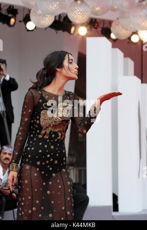 Venice, Italy. 03rd Sep, 2017. Levante walks the red carpet ahead of the 'Una Famiglia' screening during the 74th Venice Film Festival at Sala Grande on September 3, 2017 in Venice, Italy. Credit: Annalisa Flori/Media Punch/Alamy Live News