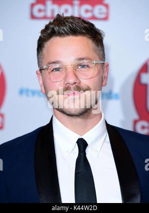 David Ames attending the TV Choice Awards 2017 held at The Dorchester Hotel, London. Stock Photo