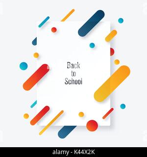 Back to school banner. School label Stock Vector