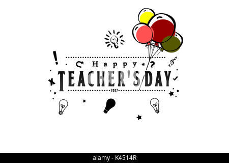 Happy teachers day celebrations greeting card design Stock Photo - Alamy