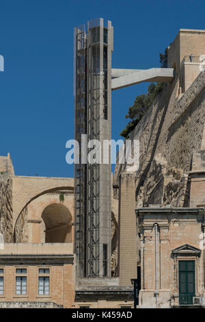View of the Barrakka Lift, in the Valletta Waterfront, Malta Stock Photo