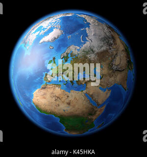 Globe map of Middle east and Asia, satellite view, geographical map ...