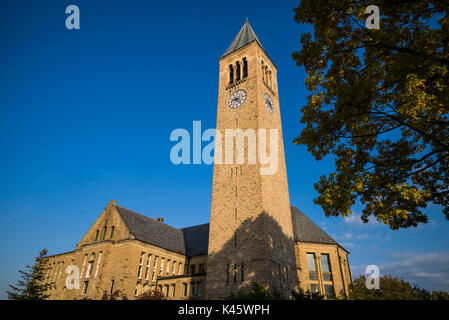 USA, New York, Finger Lakes Region, Ithaca, Cornell University, McGraw Tower Stock Photo