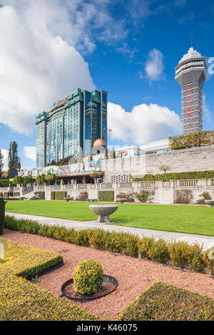 Canada, Ontario, Niagara Falls, Casino Tower and Sheraton Hotel Stock Photo