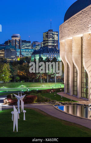 Canada, Quebec, Hull-Gatineau, Canadian Museum of Civilization, exterior, evening Stock Photo