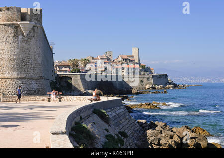 Bastion Saint-André and old town, Antibes, France Stock Photo