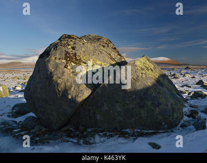 A big boulder that nature has split in two. From Jotunheimen Norway. Stock Photo